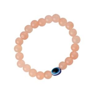 Evil Eye Peach Tranquility Bracelet for Women | Lucky Protection Charm Jewelry