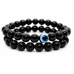 Protective Evil Eye Crystal Black Bracelet – 2 Pcs Protection Combo
