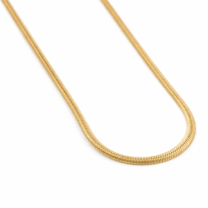 Gold Plated Snake Chain for Men (21.5 Inch) – Stylish Stainless Steel Necklace