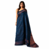 Blue Soft Lichi Silk Saree