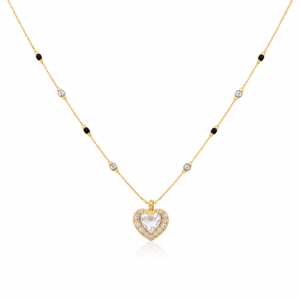 Heart Pendant Mangalsutra Necklace