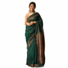 Green Soft Lichi Silk Saree