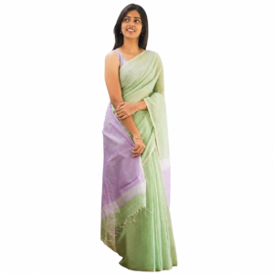 Light Green Woven Soft Organza Saree