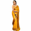 Mustard Soft Lichi Silk Saree