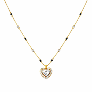 Heart Pendant Mangalsutra Necklace
