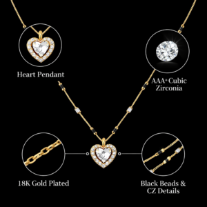 Heart Pendant Mangalsutra Necklace
